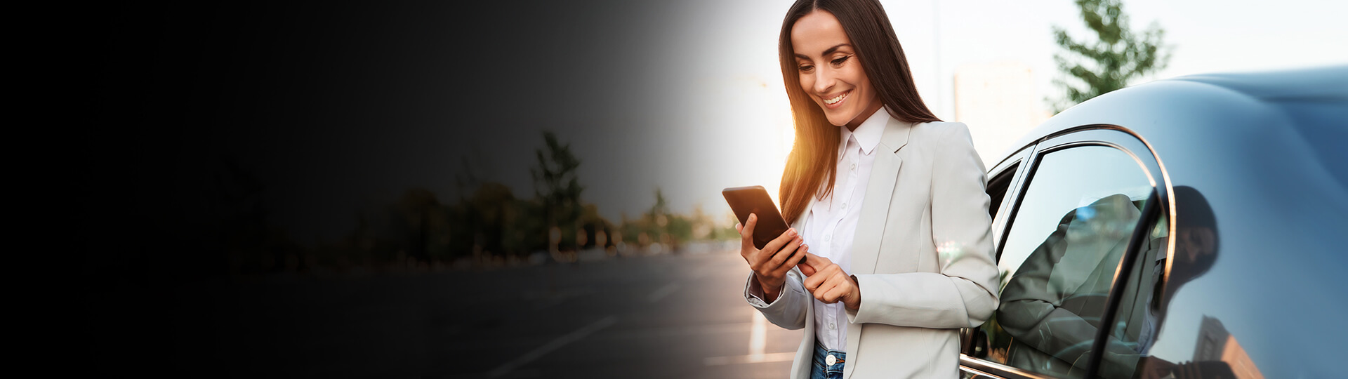 woman with smartphone